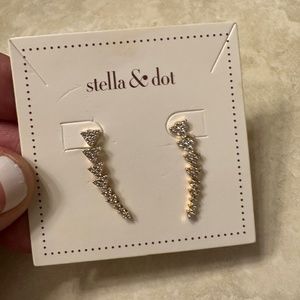 Stella & Dot Pave Triangle Earrings